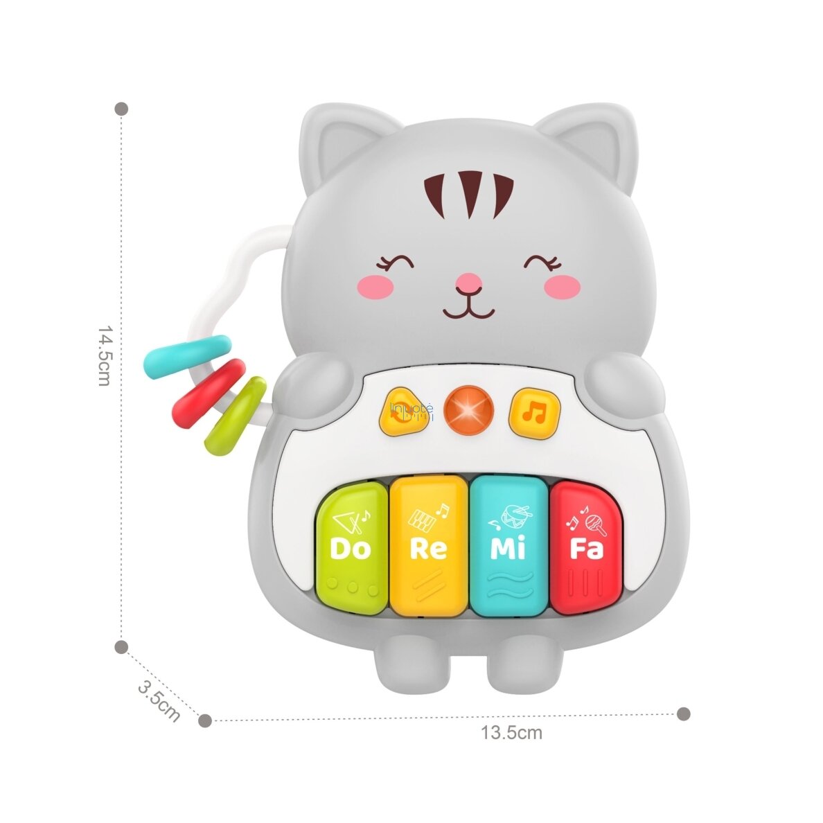WOOPIE BABY Interaktyvus pianinukas kačiukas muzikiniai vargonėliai garsai šviesa 18m+ 2 WOOPIE BABY Interaktyvus pianinukas kačiukas muzikiniai vargonėliai garsai šviesa 18m+ 2