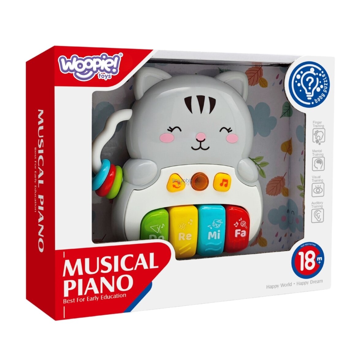 WOOPIE BABY Interaktyvus pianinukas kačiukas muzikiniai vargonėliai garsai šviesa 18m+ 3