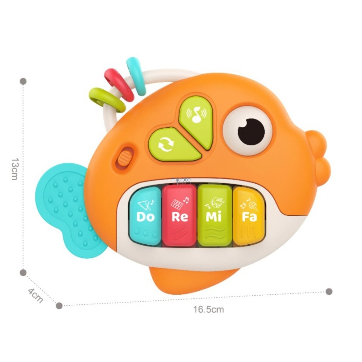 WOOPIE BABY Interaktyvus pianinas Žuvelė Muzikinės armonikėlės Garsai Šviesa 18m+ 2