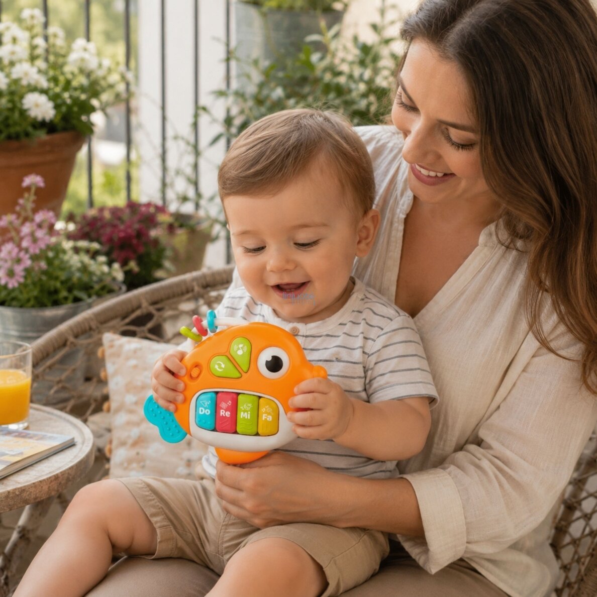 WOOPIE BABY Interaktyvus pianinas Žuvelė Muzikinės armonikėlės Garsai Šviesa 18m+ 1 WOOPIE BABY Interaktyvus pianinas Žuvelė Muzikinės armonikėlės Garsai Šviesa 18m+ 1