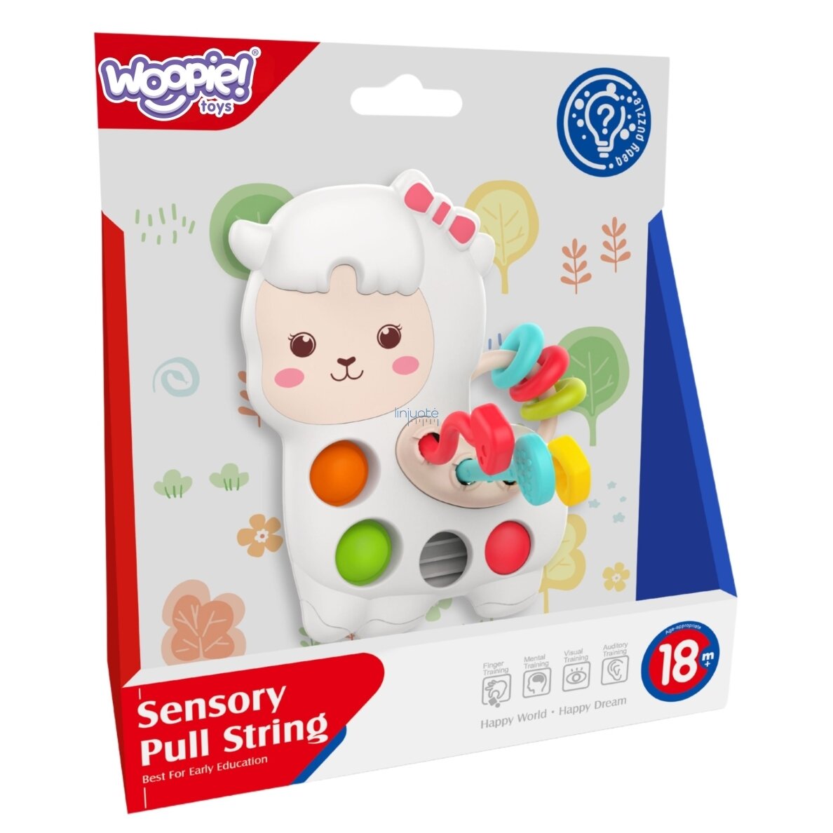 WOOPIE BABY Sensorinis manipuliacinis Montessori žaislas Lama 18m+ 3