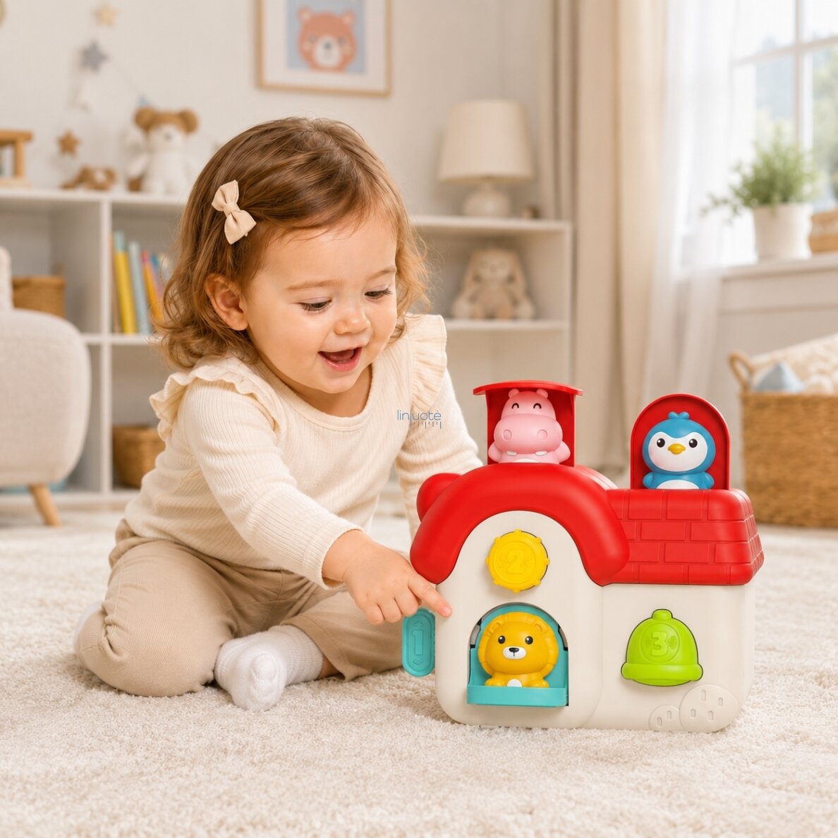 WOOPIE BABY Interaktyvus Pop-Up namelis Iššokantys gyvūnėliai Manipuliacinis žaislas 18m+ 1 WOOPIE BABY Interaktyvus Pop-Up namelis Iššokantys gyvūnėliai Manipuliacinis žaislas 18m+ 1