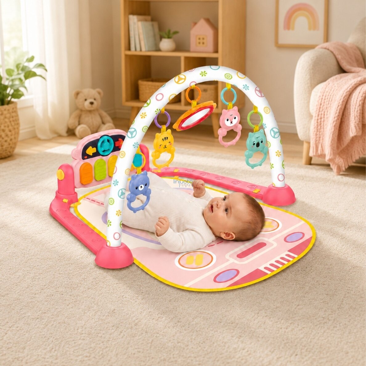 WOOPIE BABY Interaktyvus edukacinis kilimėlis su pianinu kūdikiams 3in1 1