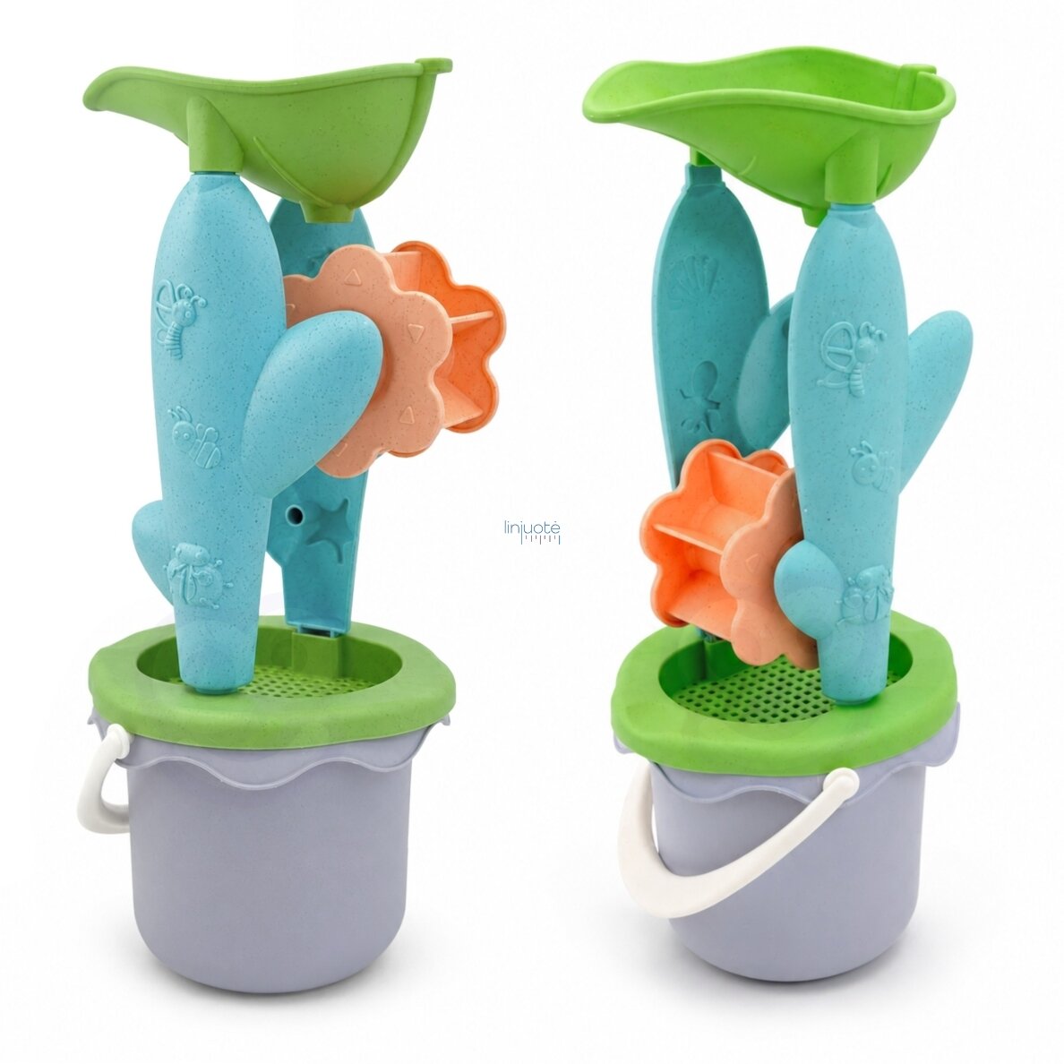 WOOPIE GREEN Smėlio rinkinys su kibirėliu ir vandens malūnėliu 4 el. 3 WOOPIE GREEN Smėlio rinkinys su kibirėliu ir vandens malūnėliu 4 el. 3