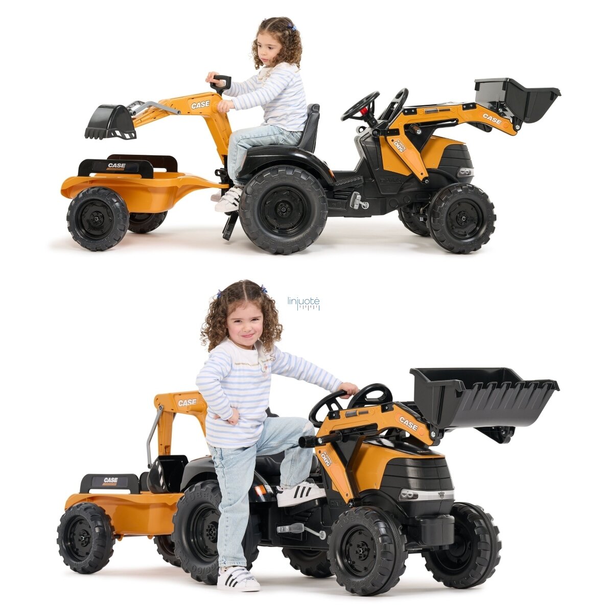 FALK Pedalinis Traktorius Case CE su Kasimo Krautuvu ir Priekaba 3-7 Metų Vaikams 14 FALK Pedalinis Traktorius Case CE su Kasimo Krautuvu ir Priekaba 3-7 Metų Vaikams 14