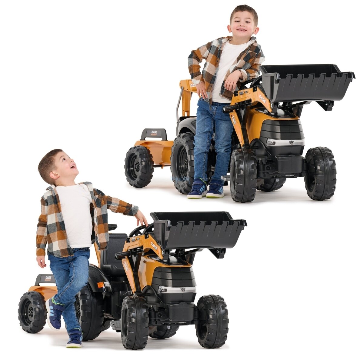 FALK Pedalinis Traktorius Case CE su Kasimo Krautuvu ir Priekaba 3-7 Metų Vaikams 15 FALK Pedalinis Traktorius Case CE su Kasimo Krautuvu ir Priekaba 3-7 Metų Vaikams 15
