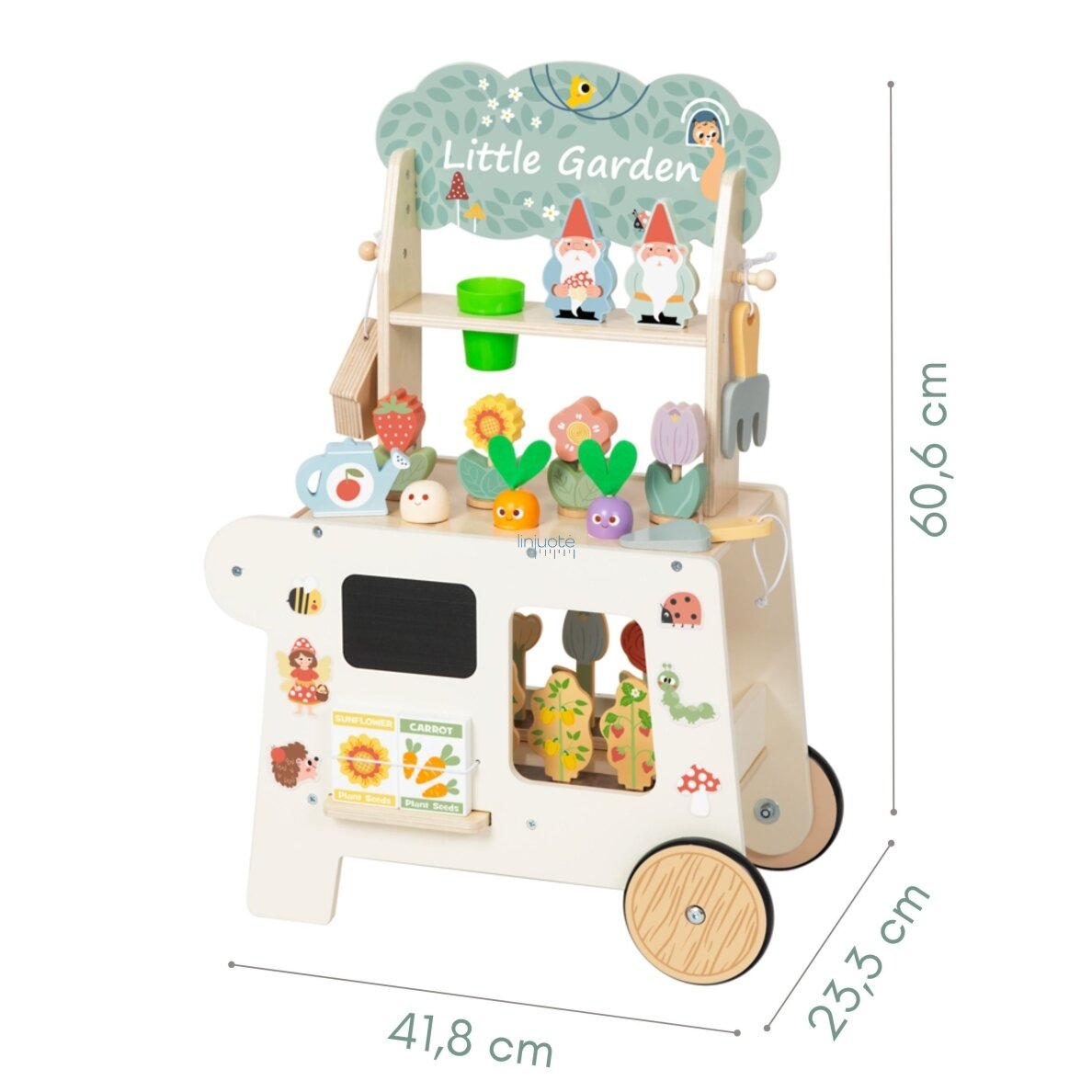 TOOKY TOY Sodo vežimėlis Parduotuvėlė Medinis Montessori 57el 5 TOOKY TOY Sodo vežimėlis Parduotuvėlė Medinis Montessori 57el 5