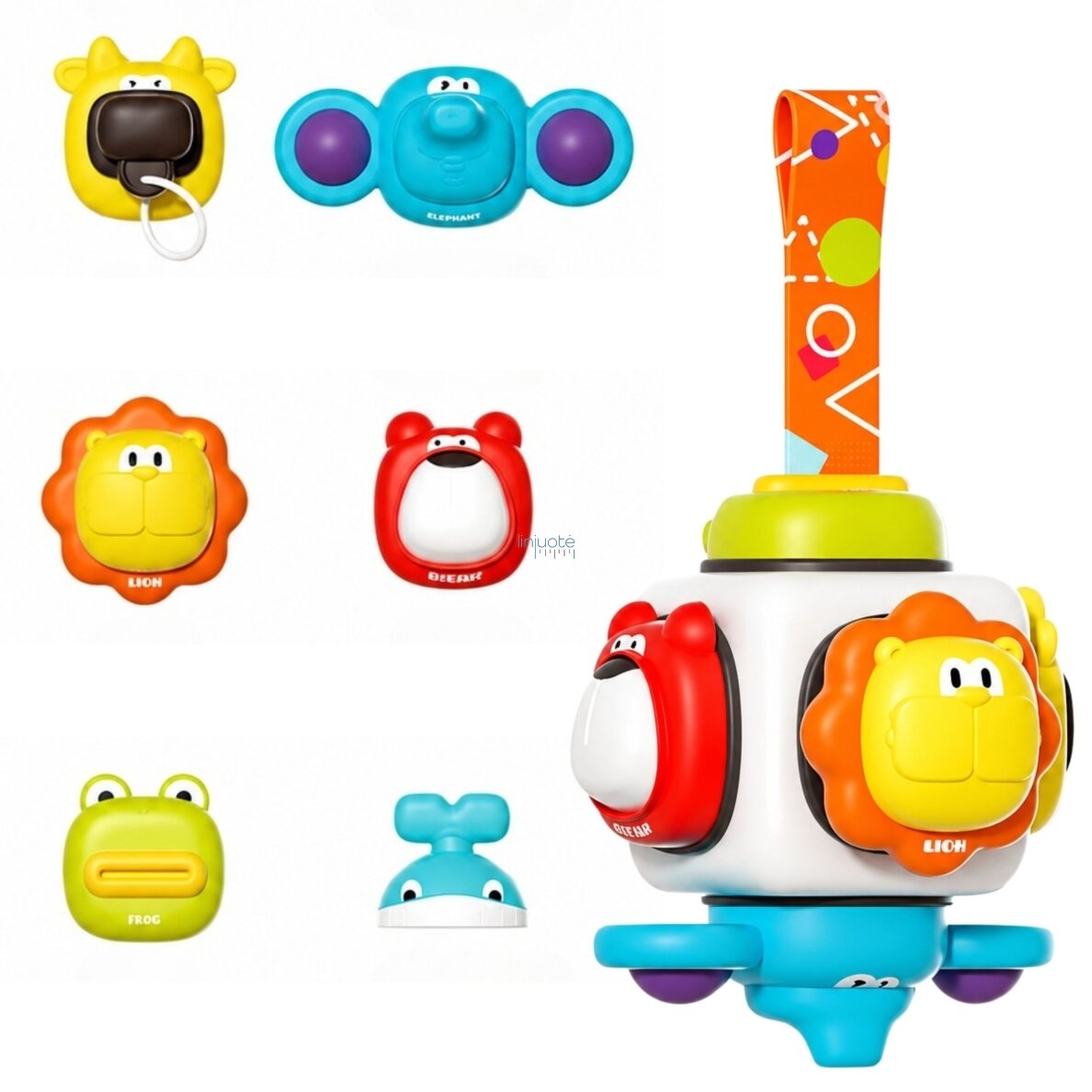 WOOPIE BABY Sensorinis kubas 6in1 - Gyvūnėliai 3