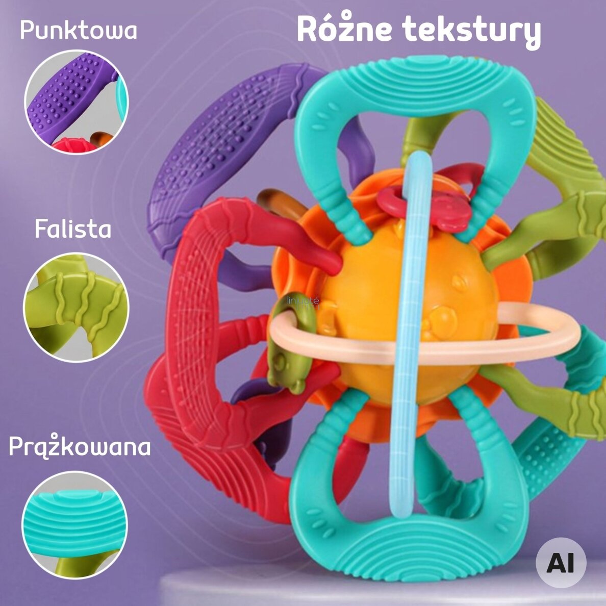 WOOPIE BABY Sensorinis kamuolys-kramtukas kūdikiams 2 WOOPIE BABY Sensorinis kamuolys-kramtukas kūdikiams 2