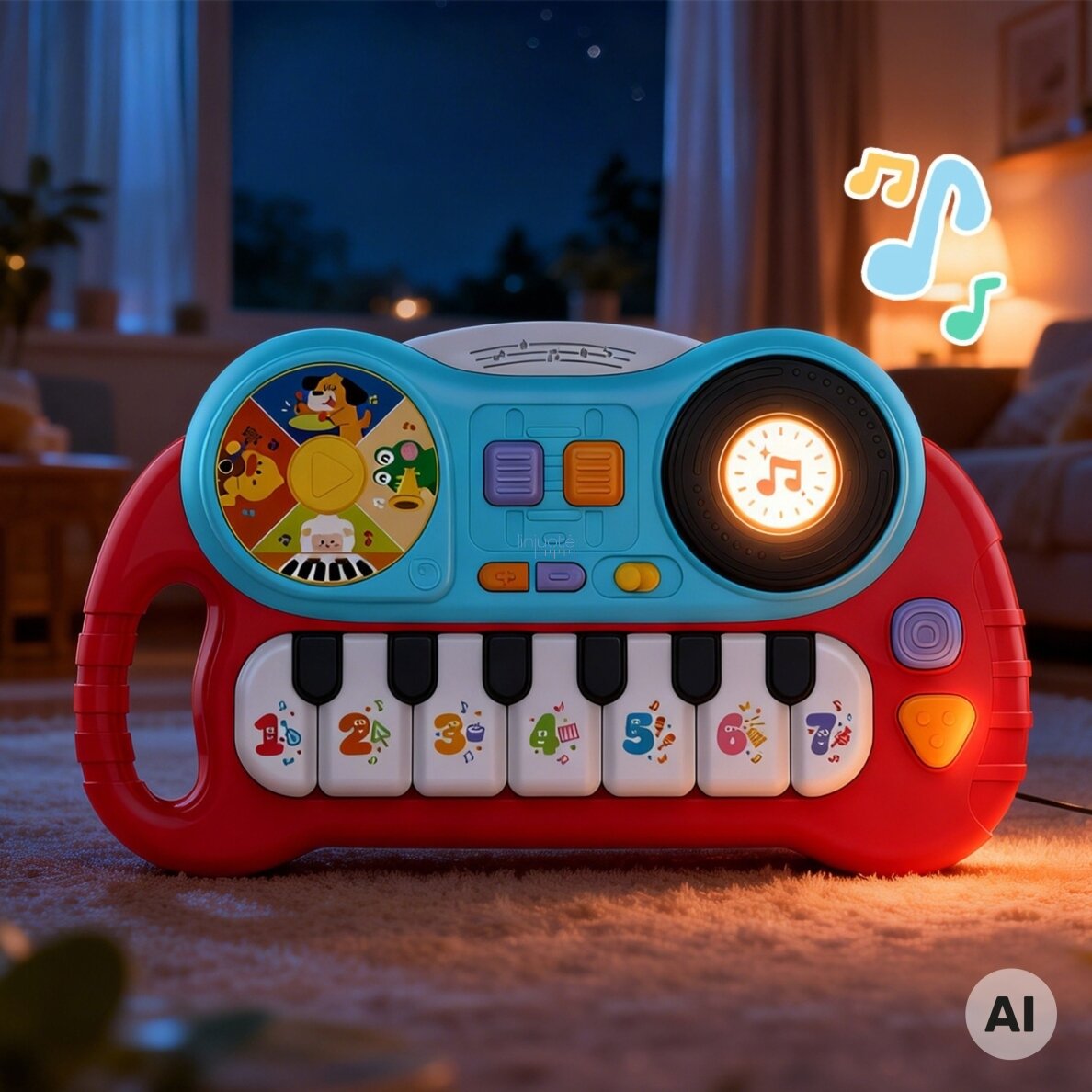 WOOPIE Interaktyvus pianinas vaikams, edukaciniai vargonėliai, garsai 2 WOOPIE Interaktyvus pianinas vaikams, edukaciniai vargonėliai, garsai 2