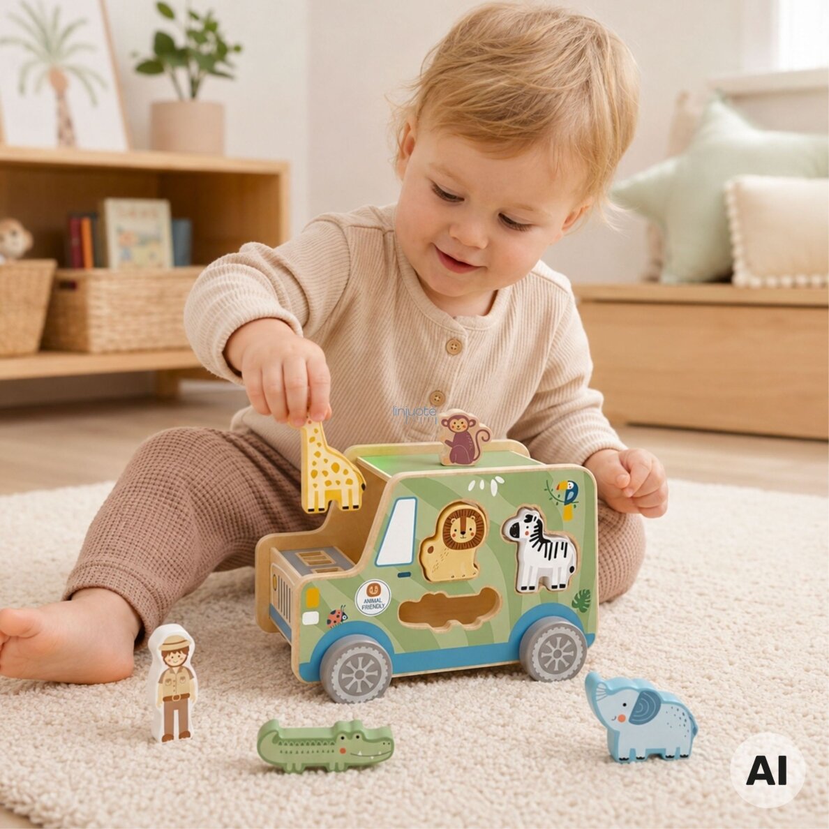 TOOKY TOY Safari veiklos kubo automobilis 1