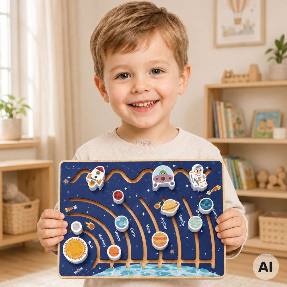 TOOKY TOY Edukacinė lenta Saulės sistema 1