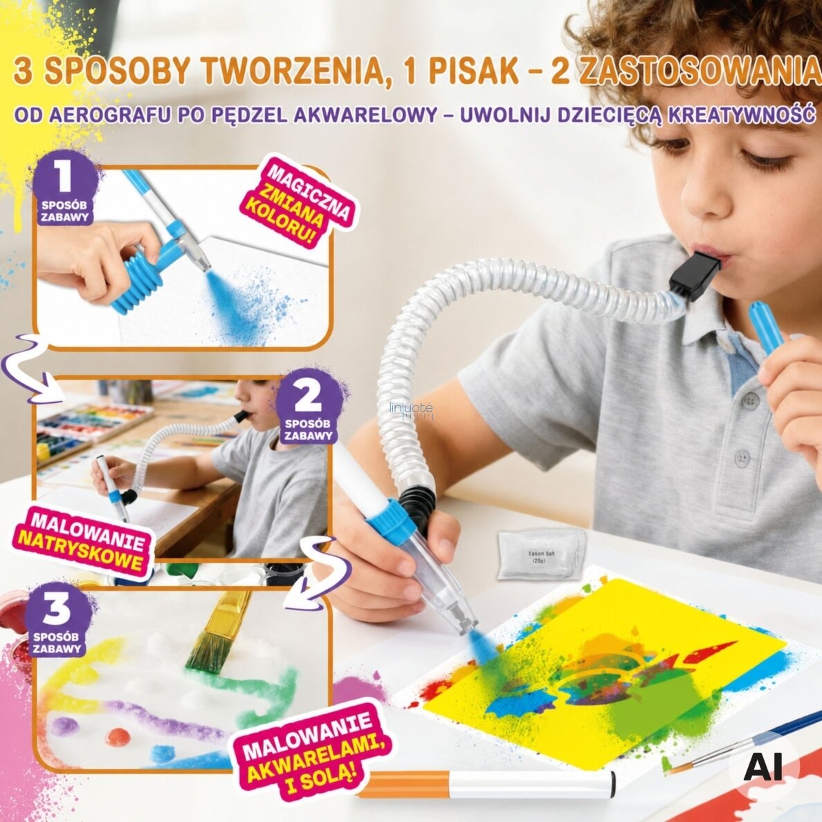 WOOPIE Kūrybinis rinkinys piešimui ir kūrimui 3in1 42 vnt. 2