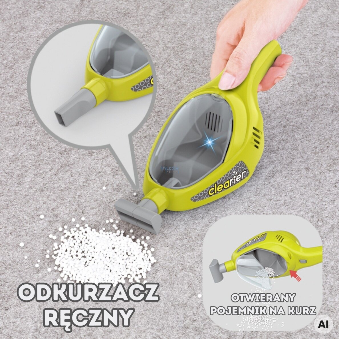 WOOPIE Valymo rinkinys vaikams Vežimėlis Siurblys Šluostė Šluota Didelis priedų rinkinys 3+ 3 WOOPIE Valymo rinkinys vaikams Vežimėlis Siurblys Šluostė Šluota Didelis priedų rinkinys 3+ 3