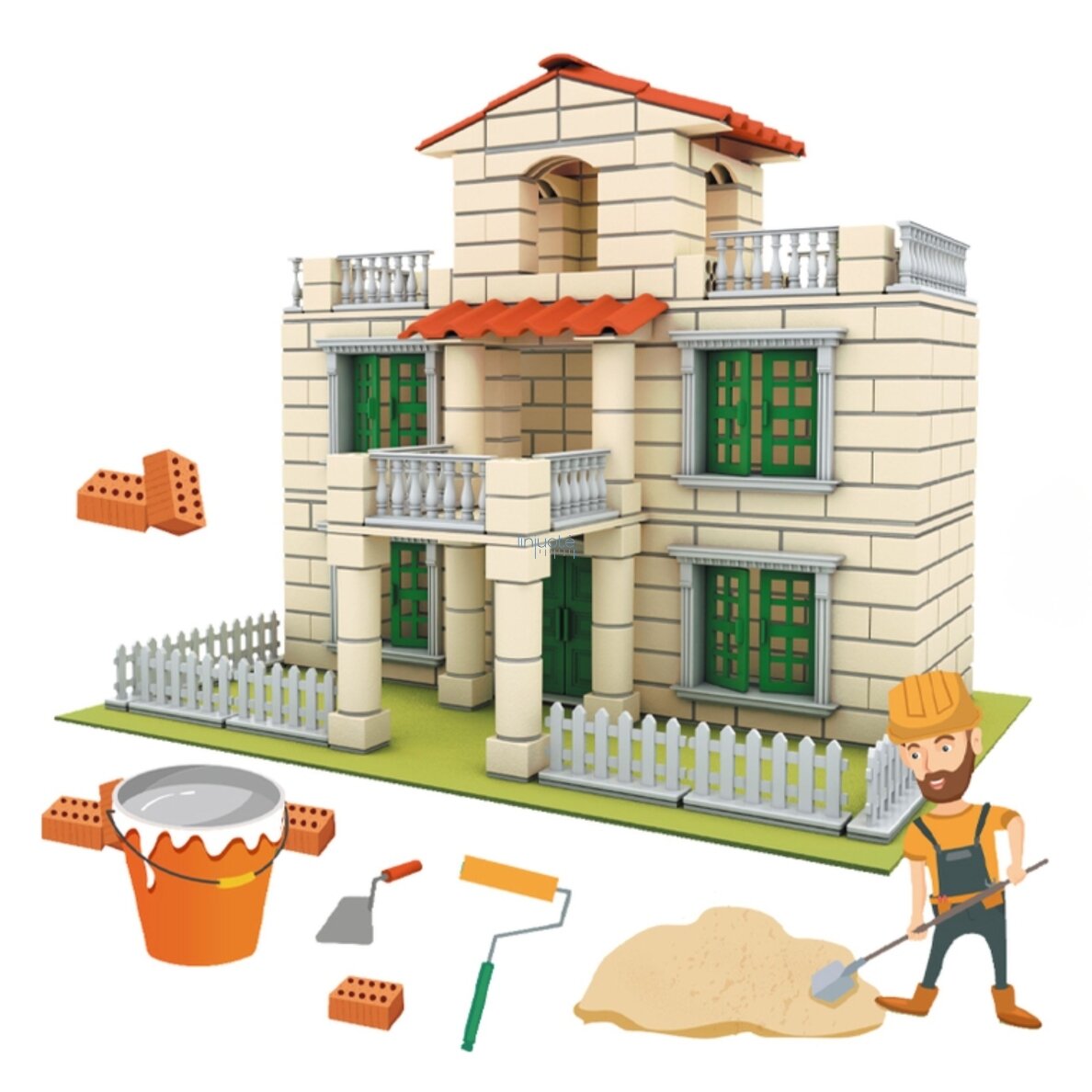 WOOPIE konstruktorius DIY vila iš plytelių, 352 el. vaikams 3