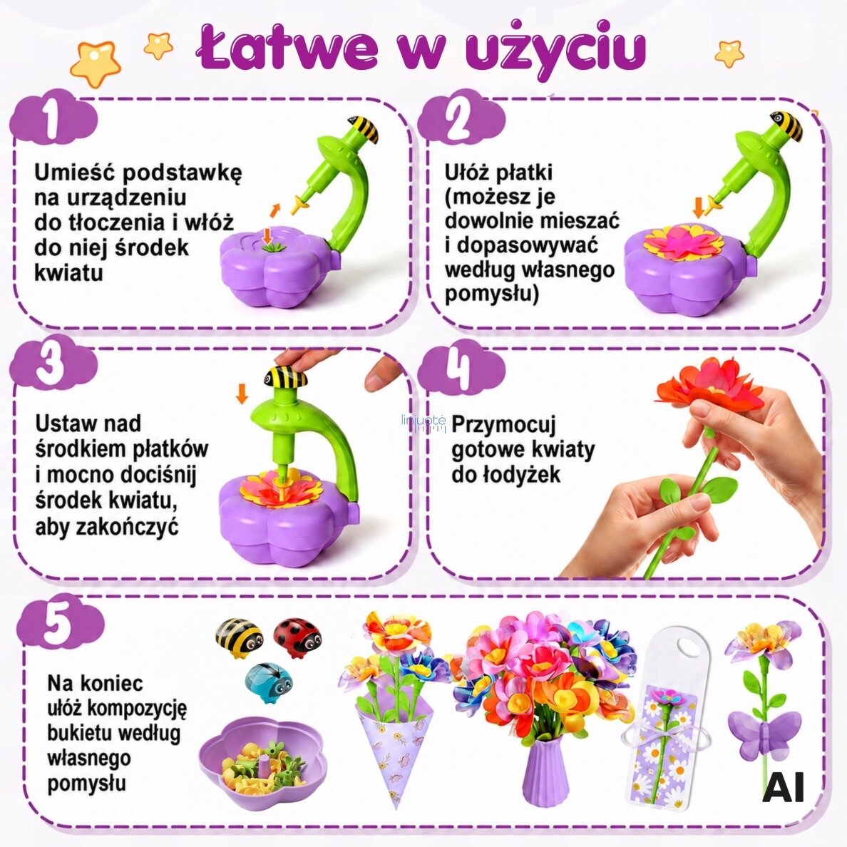 WOOPIE Rinkinys gėlių ir puokščių gamybai DIY su aparatėliu 3 WOOPIE Rinkinys gėlių ir puokščių gamybai DIY su aparatėliu 3