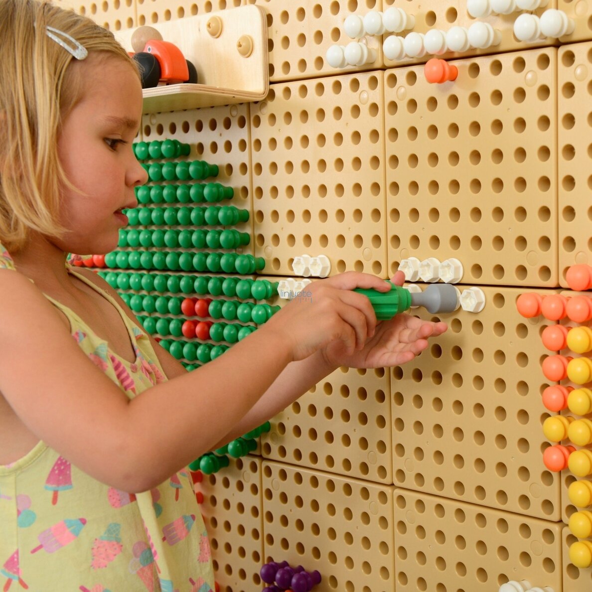 MASTERKIDZ įrankių rinkinys su suktuvu 11 elementų STEM mokslinių-kūrybinių lentų sistemai 3