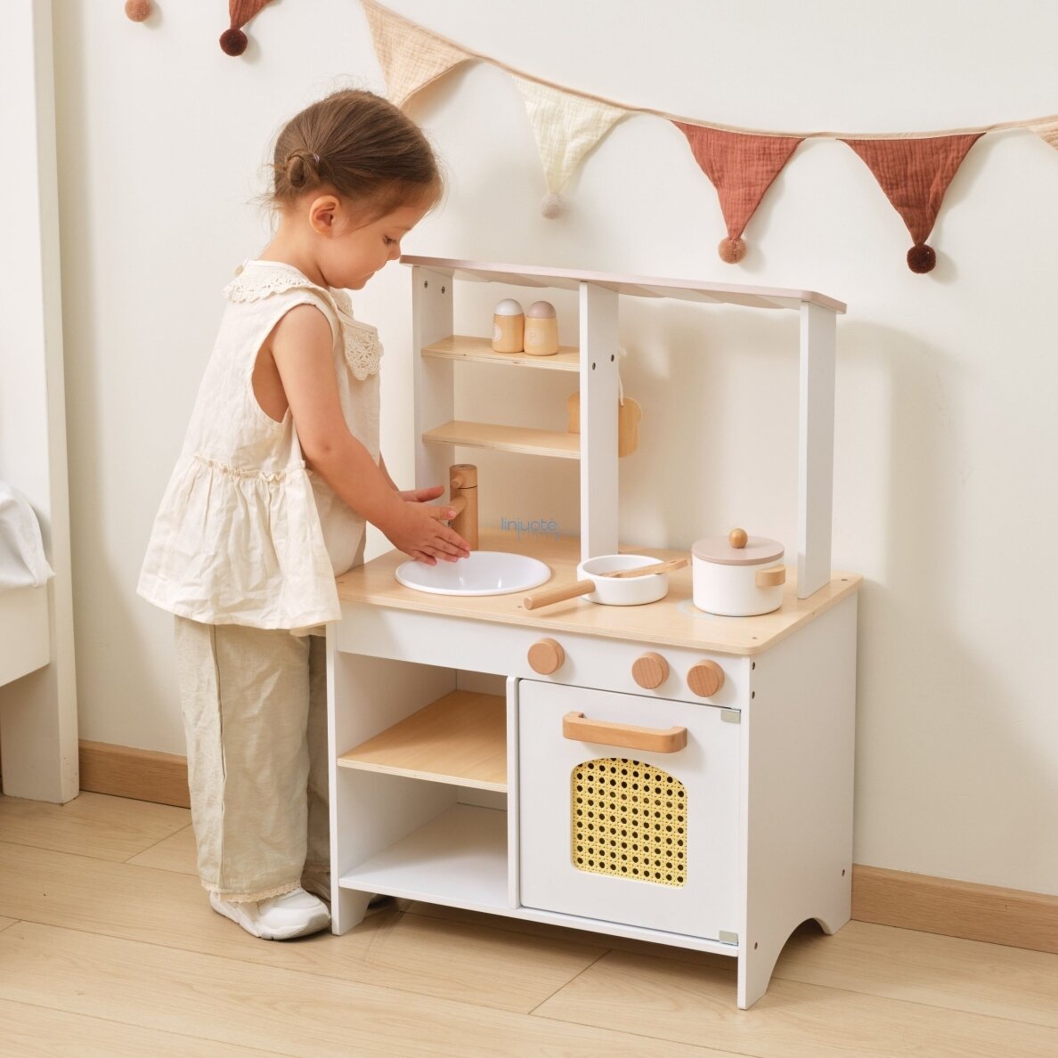VIGA PolarB Medinė virtuvė ir parduotuvė 2in1 Balta Prekybos staliukas su priedais Virtuvė 3 VIGA PolarB Medinė virtuvė ir parduotuvė 2in1 Balta Prekybos staliukas su priedais Virtuvė 3