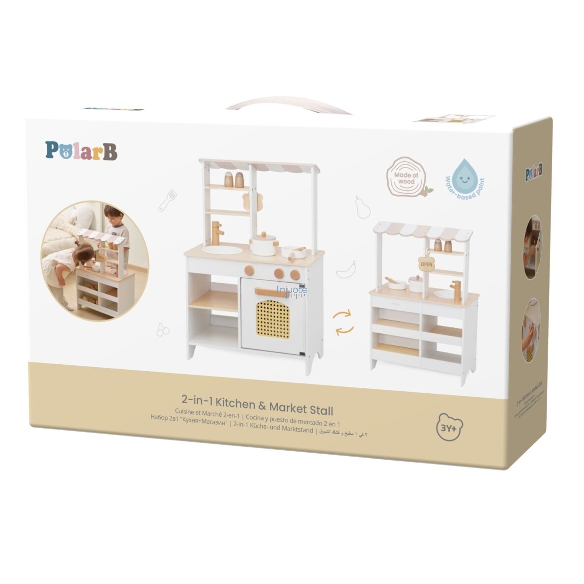 VIGA PolarB Medinė virtuvė ir parduotuvė 2in1 Balta Prekybos staliukas su priedais Virtuvė 12 VIGA PolarB Medinė virtuvė ir parduotuvė 2in1 Balta Prekybos staliukas su priedais Virtuvė 12