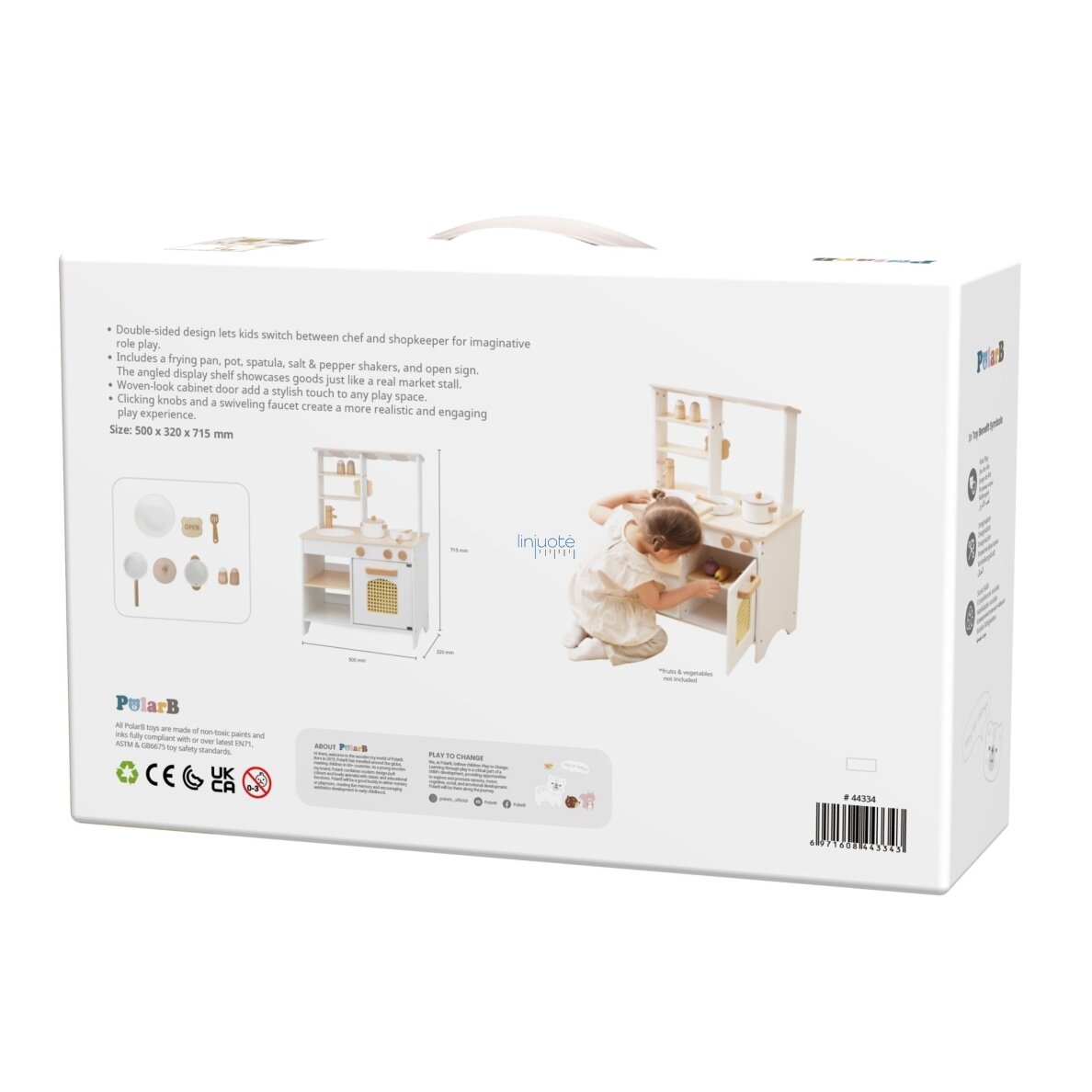 VIGA PolarB Medinė virtuvė ir parduotuvė 2in1 Balta Prekybos staliukas su priedais Virtuvė 13 VIGA PolarB Medinė virtuvė ir parduotuvė 2in1 Balta Prekybos staliukas su priedais Virtuvė 13