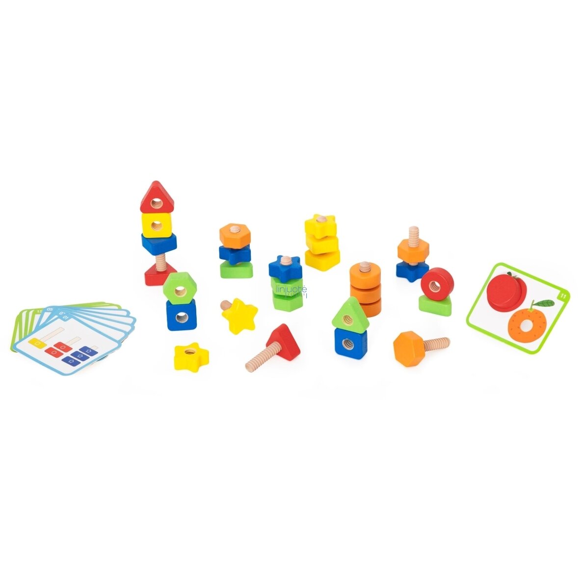 VIGA Varžtai ir veržlės Montessori žaislas Spalvų derinimas 30 EL 8 VIGA Varžtai ir veržlės Montessori žaislas Spalvų derinimas 30 EL 8
