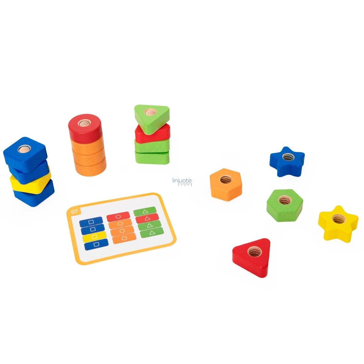 VIGA Varžtai ir veržlės Montessori žaislas Spalvų derinimas 30 EL 9 VIGA Varžtai ir veržlės Montessori žaislas Spalvų derinimas 30 EL 9
