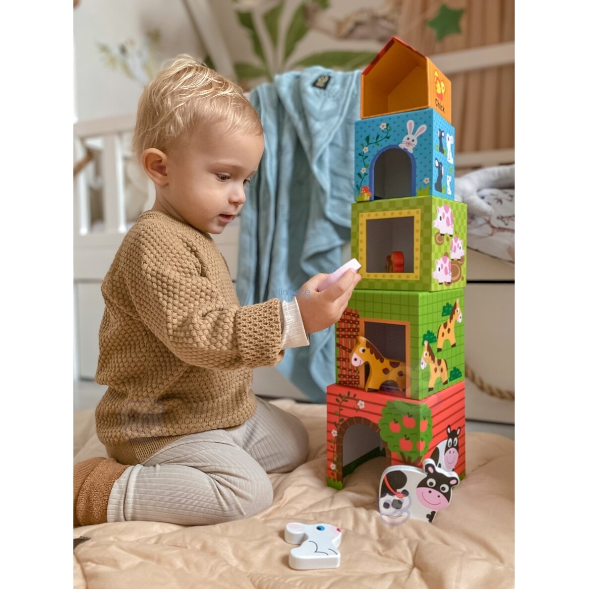 WOOPIE GREEN Edukacinė bokštelio dėlionė Ūkis dėžutėse + figūrėlės 10 el. 2 WOOPIE GREEN Edukacinė bokštelio dėlionė Ūkis dėžutėse + figūrėlės 10 el. 2