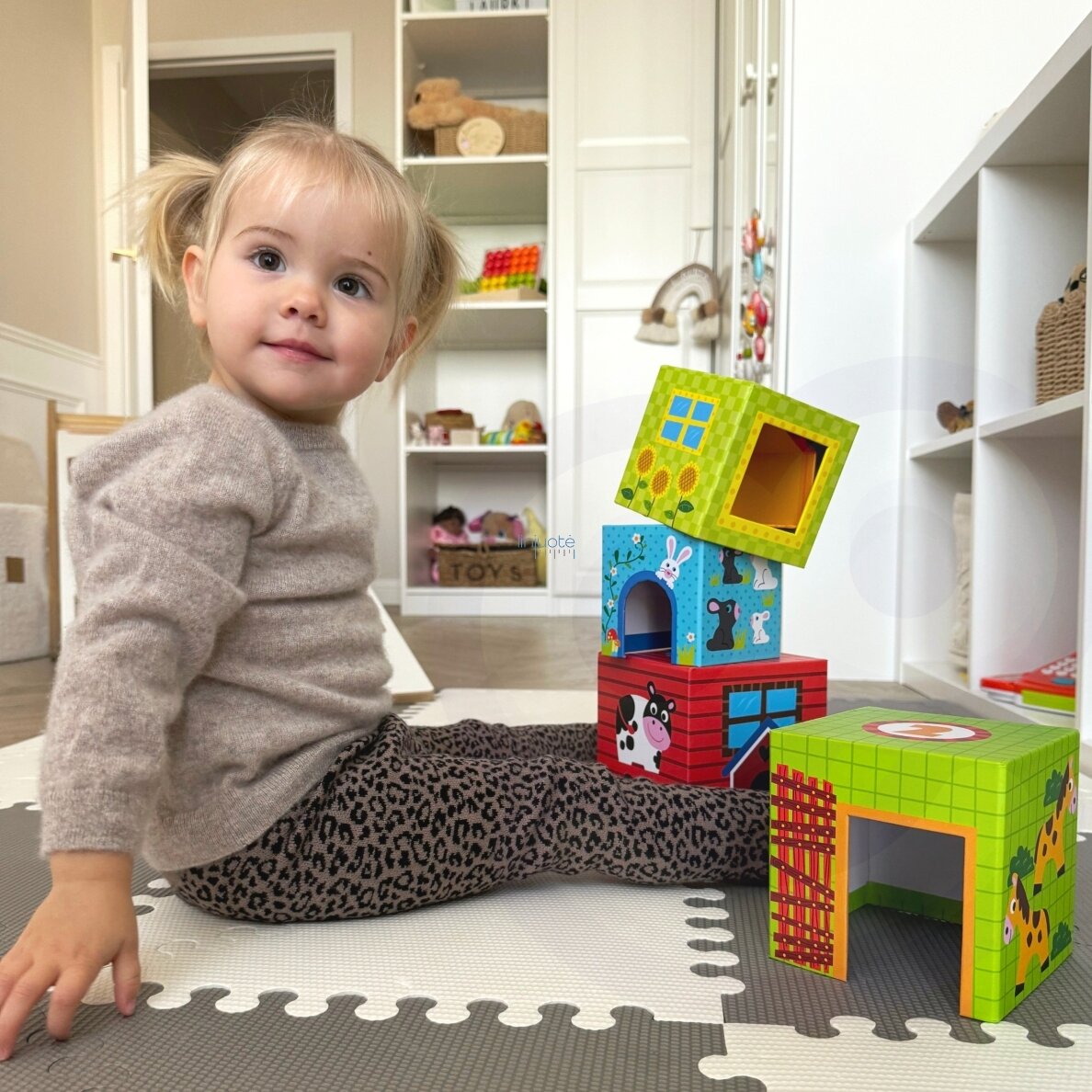 WOOPIE GREEN Edukacinė bokštelio dėlionė Ūkis dėžutėse + figūrėlės 10 el. 4 WOOPIE GREEN Edukacinė bokštelio dėlionė Ūkis dėžutėse + figūrėlės 10 el. 4