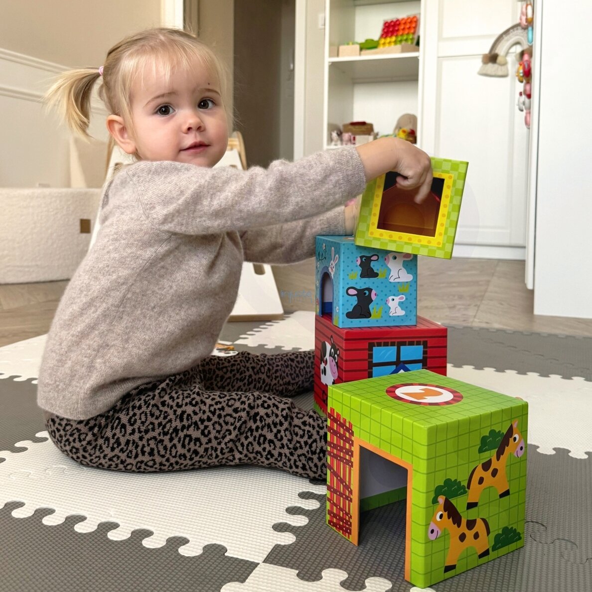 WOOPIE GREEN Edukacinė bokštelio dėlionė Ūkis dėžutėse + figūrėlės 10 el. 5 WOOPIE GREEN Edukacinė bokštelio dėlionė Ūkis dėžutėse + figūrėlės 10 el. 5