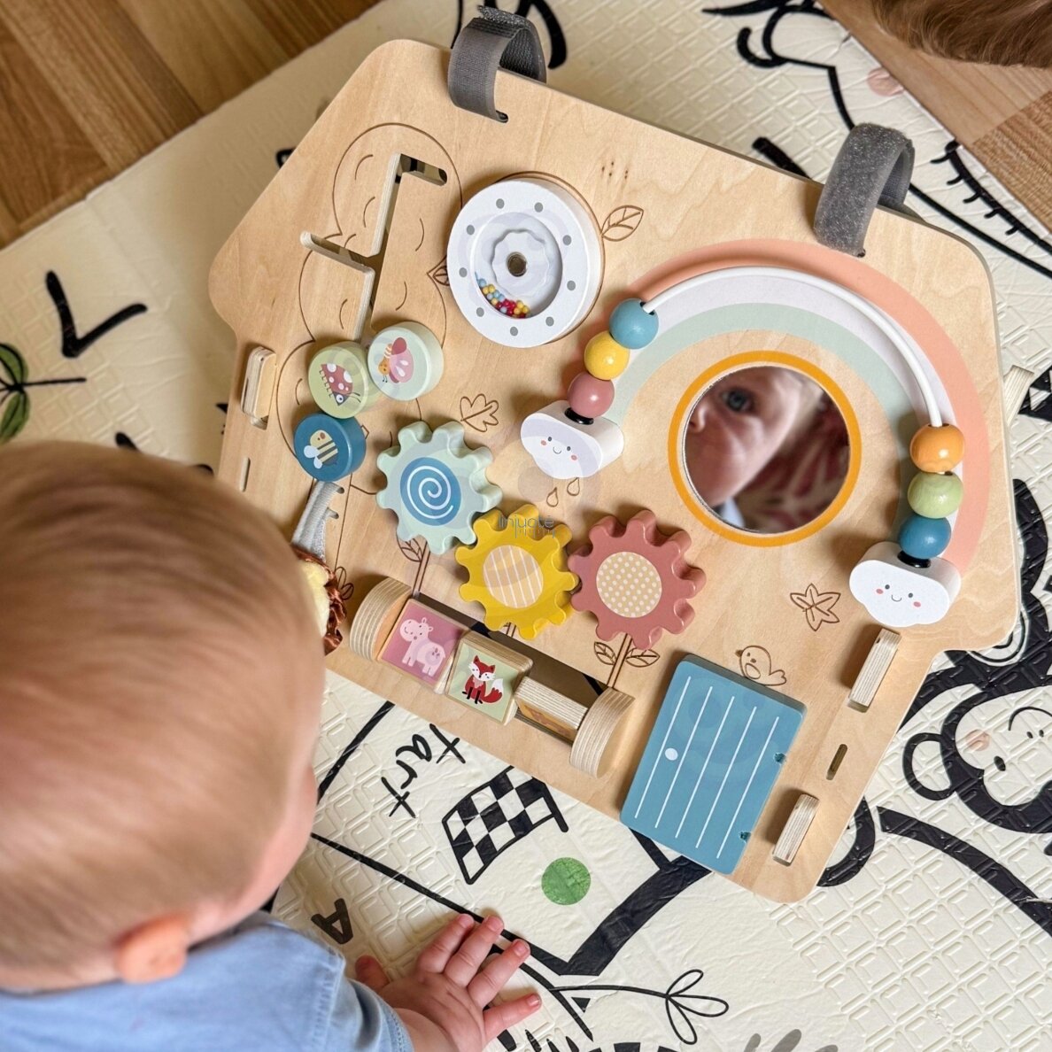 WOOPIE GREEN Edukacinė sensorinė manipuliacinė lentelė Montessori namelis 2in1 8 el. 2 WOOPIE GREEN Edukacinė sensorinė manipuliacinė lentelė Montessori namelis 2in1 8 el. 2