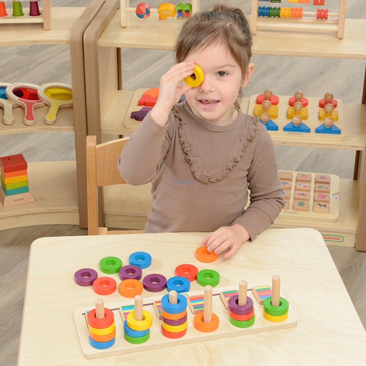 MASTERKIDZ Dėliojimo Žaidimas Mokytis Skaičiuoti ir Spalvų Rūšiavimo Montessori 1 MASTERKIDZ Dėliojimo Žaidimas Mokytis Skaičiuoti ir Spalvų Rūšiavimo Montessori 1