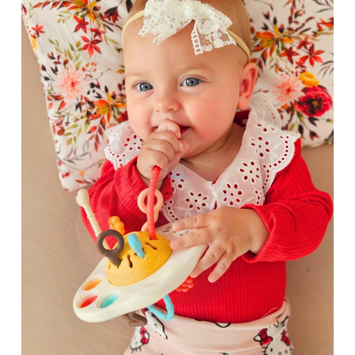 WOOPIE BABY Montessori sensorinis žaislas kramtukas barškutis daugiafunkcis UFO 2 WOOPIE BABY Montessori sensorinis žaislas kramtukas barškutis daugiafunkcis UFO 2