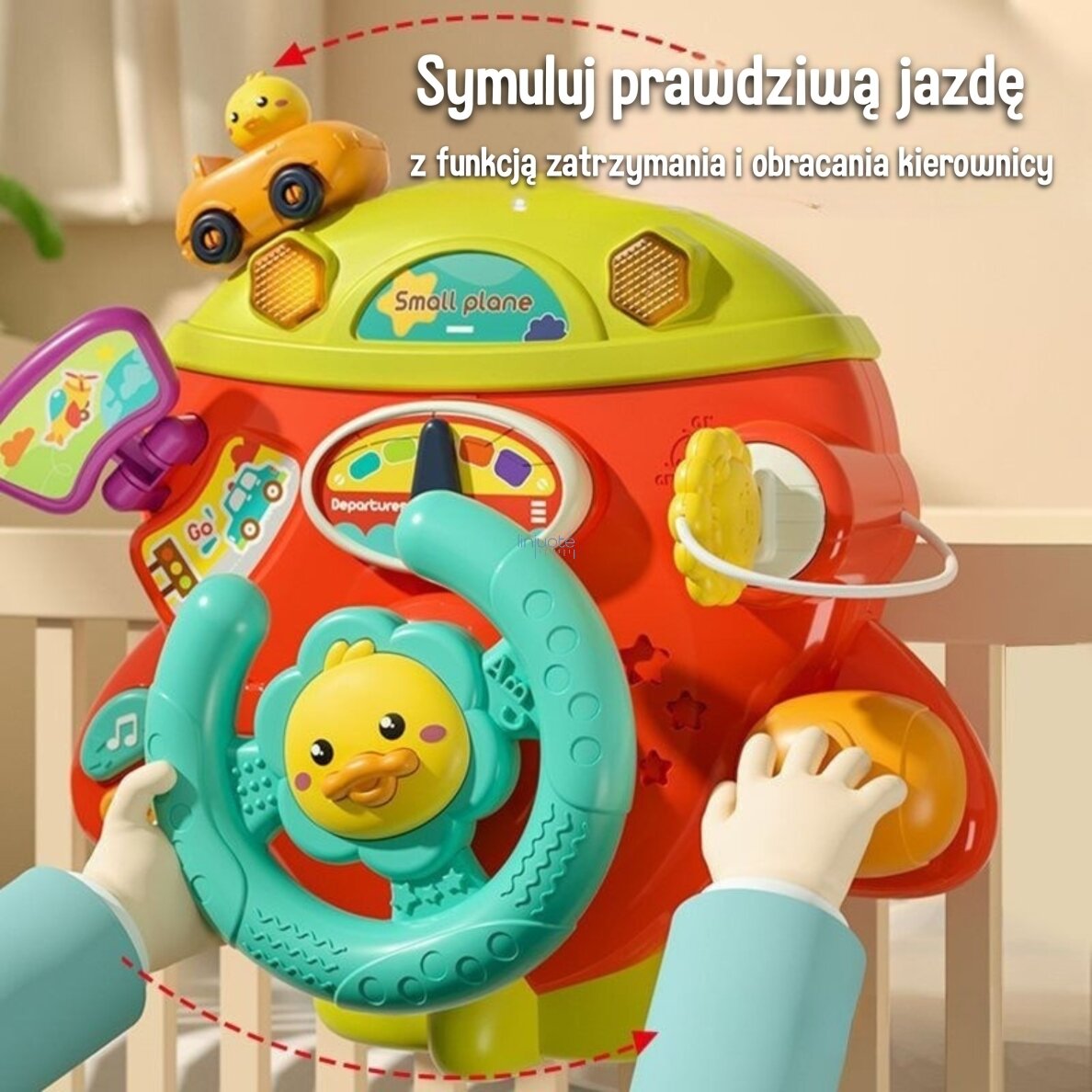 WOOPIE BABY Interaktyvus lėktuvo vairas Transporto priemonė tvirtinama prie lovytės / vežimėlio Efektai 18m+ 1