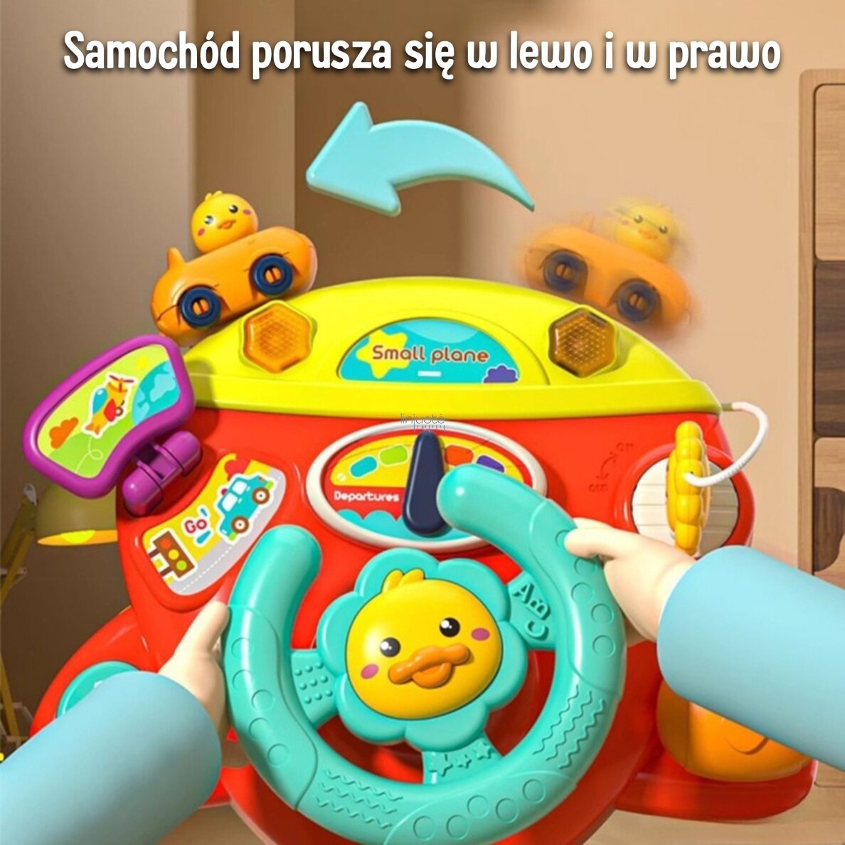 WOOPIE BABY Interaktyvus lėktuvo vairas Transporto priemonė tvirtinama prie lovytės / vežimėlio Efektai 18m+ 2