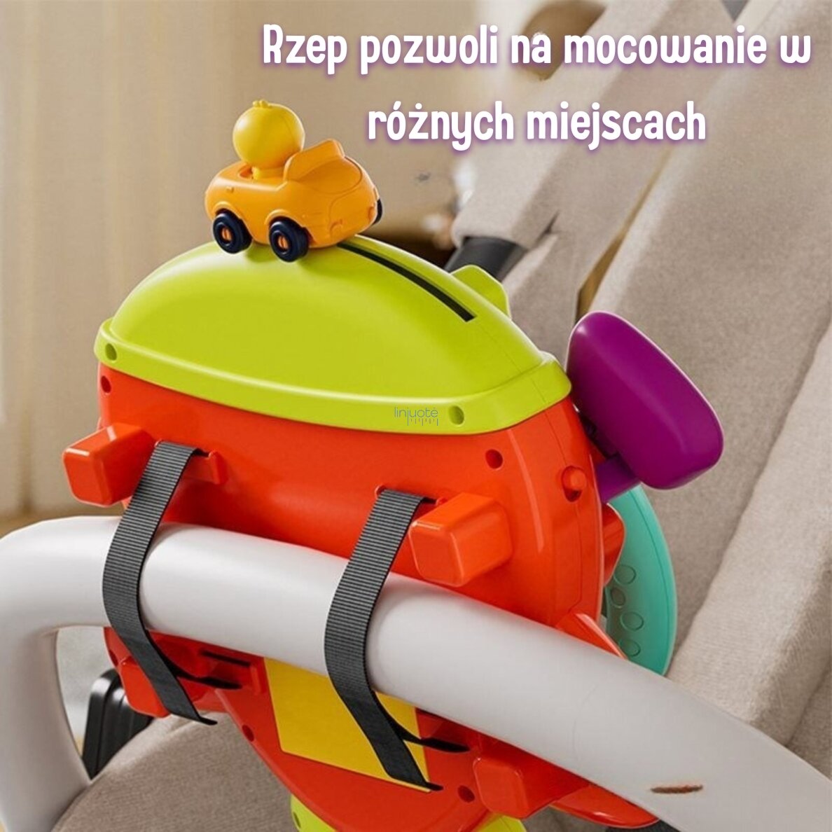 WOOPIE BABY Interaktyvus lėktuvo vairas Transporto priemonė tvirtinama prie lovytės / vežimėlio Efektai 18m+ 3