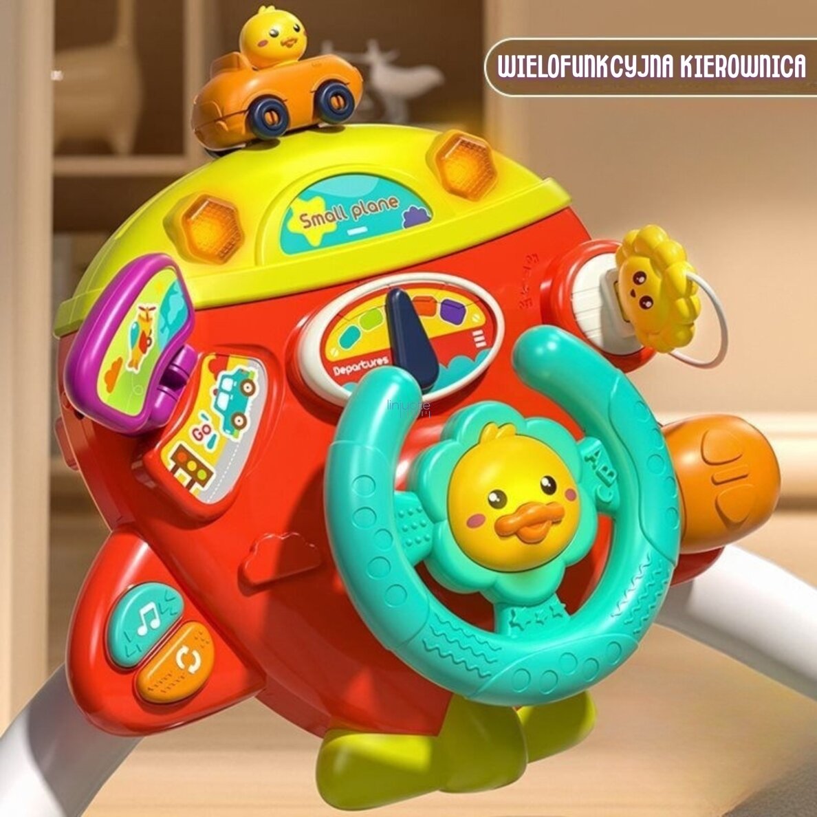 WOOPIE BABY Interaktyvus lėktuvo vairas Transporto priemonė tvirtinama prie lovytės / vežimėlio Efektai 18m+ 6