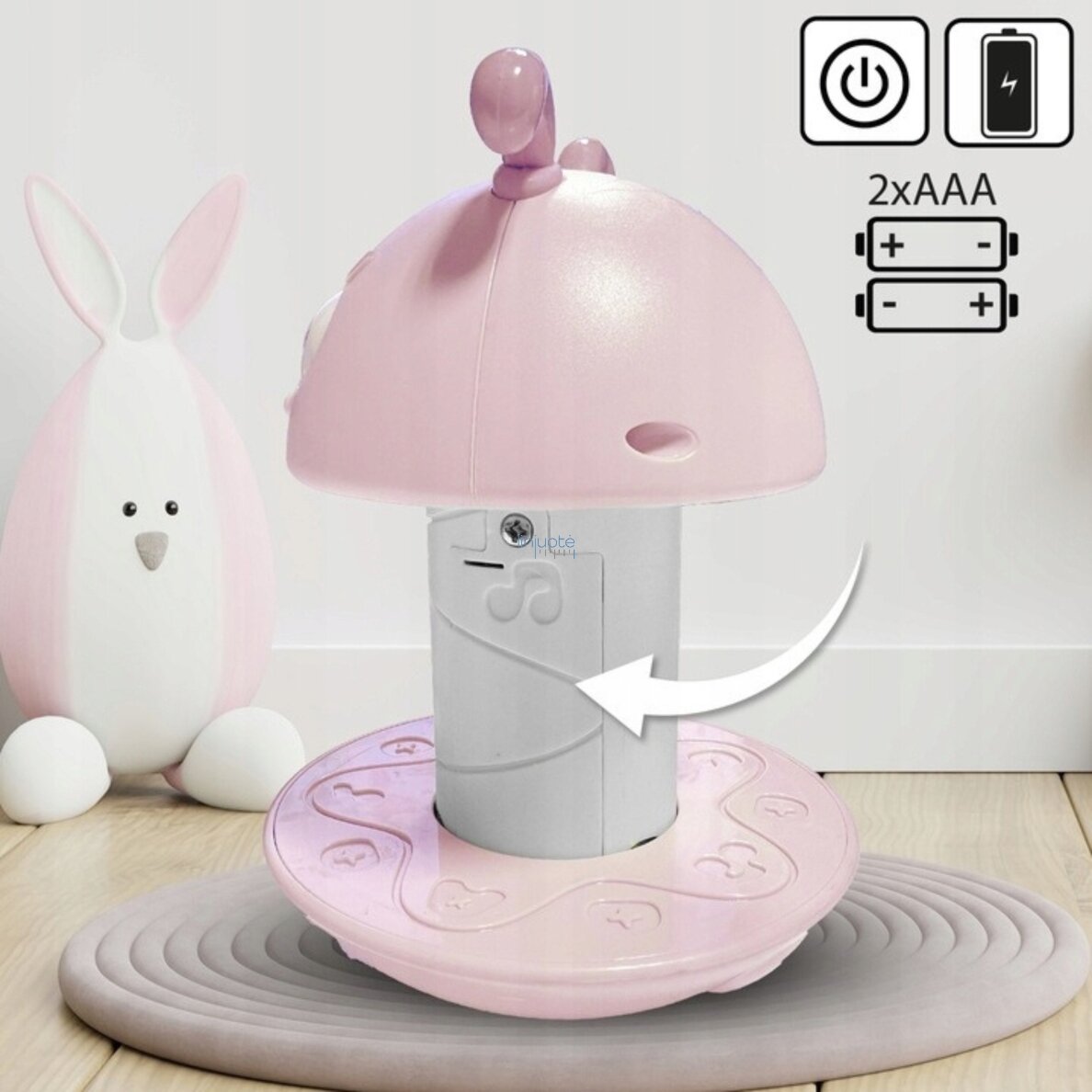 WOOPIE Baby Vaikiškas stumk-stovėk (vanka-vstanka) jutiminis žaislas 2in1 barškutis kramtukas rožinis 5 WOOPIE Baby Vaikiškas stumk-stovėk (vanka-vstanka) jutiminis žaislas 2in1 barškutis kramtukas rožinis 5