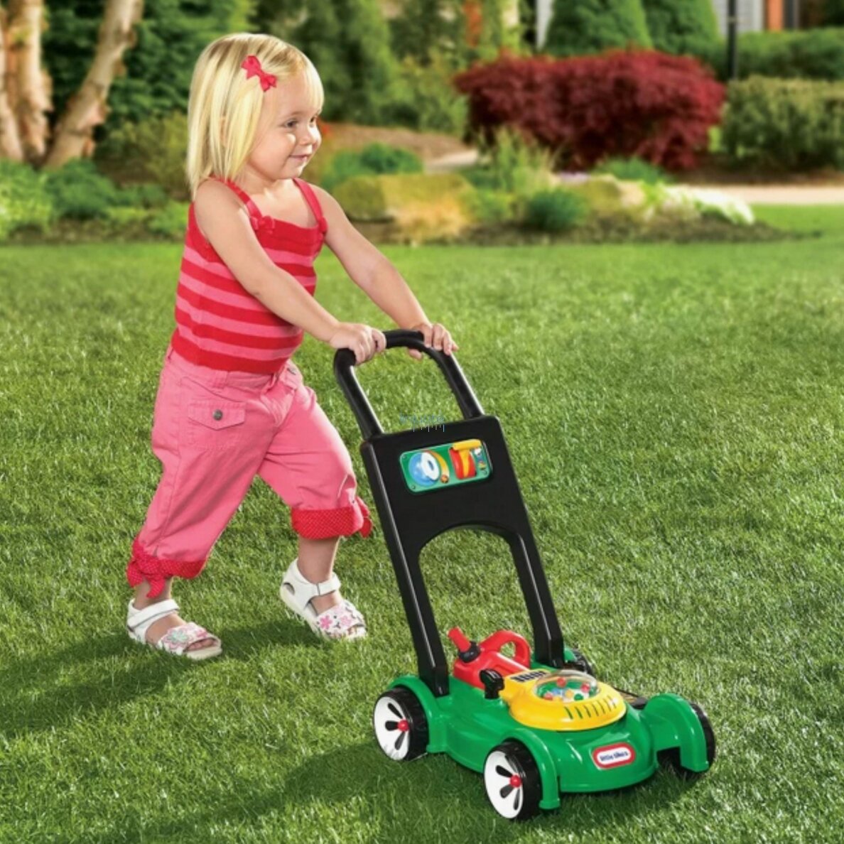 Little Tikes vaikiška vejapjovė Interaktyvus stumiamas sodo žaislas 1 Little Tikes vaikiška vejapjovė Interaktyvus stumiamas sodo žaislas 1