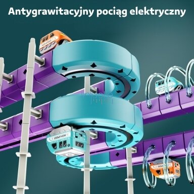 WOOPIE magnetinis konstravimo rinkinys – geležinkelio trasa su traukos efektu, 38 el. WOOPIE magnetinis konstravimo rinkinys – geležinkelio trasa su traukos efektu, 38 el.