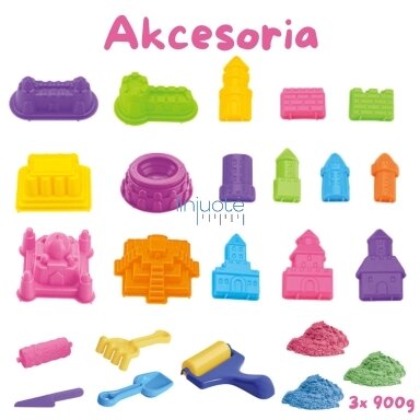 WOOPIE Kinetinio smėlio rinkinys SAND SPIRIT Pilis 24 el. WOOPIE Kinetinio smėlio rinkinys SAND SPIRIT Pilis 24 el.