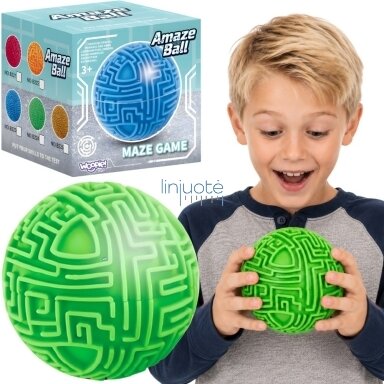 Žalias 3D labirinto kamuolys, 58625 Žalias 3D labirinto kamuolys, 58625