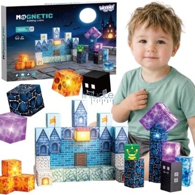 WOOPIE Magnetinės konstrukcinės kaladėlės Pixel pilis 64 vnt. WOOPIE Magnetinės konstrukcinės kaladėlės Pixel pilis 64 vnt.