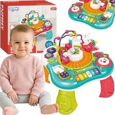 WOOPIE BABY Edukacinis interaktyvus staliukas 2in1 Pianinas Garsai