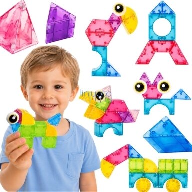 WOOPIE Magnetinės kaladėlės 21el M Block Kūrybinės Edukacinės Dovana 3D WOOPIE Magnetinės kaladėlės 21el M Block Kūrybinės Edukacinės Dovana 3D