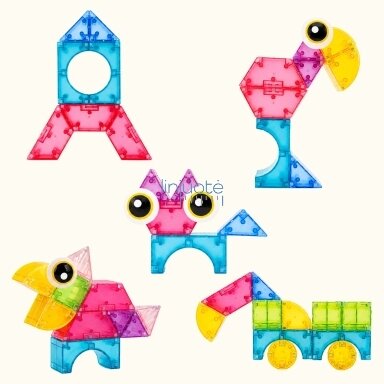 WOOPIE Magnetinės kaladėlės 21el M Block Kūrybinės Edukacinės Dovana 3D WOOPIE Magnetinės kaladėlės 21el M Block Kūrybinės Edukacinės Dovana 3D