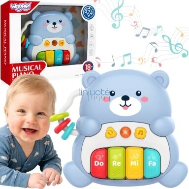 WOOPIE BABY Interaktyvus pianinas Muzikinis meškiukas 1 el.