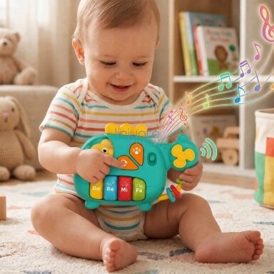 WOOPIE BABY Interaktyvus pianinas Sraigtasparnis Dramblys Muzikiniai garsai 18m+