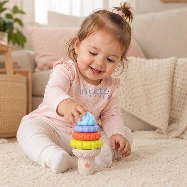 WOOPIE BABY Muzikiniai edukaciniai sensoriniai ledai dėlionė 5 el. Garsai Šviesos