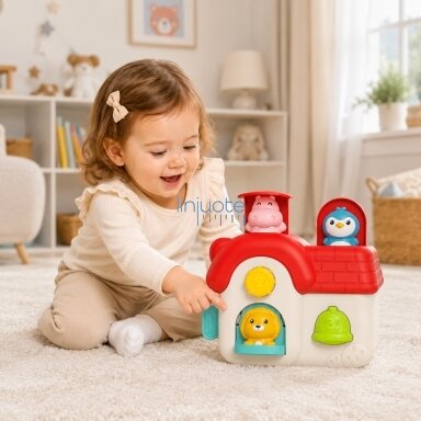 WOOPIE BABY Interaktyvus Pop-Up namelis Iššokantys gyvūnėliai Manipuliacinis žaislas 18m+