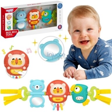 WOOPIE BABY Vežimėlio / lovytės pakabinamas sensorinis žaislas Grojantis barškutis Veidrodėlis 6m+ WOOPIE BABY Vežimėlio / lovytės pakabinamas sensorinis žaislas Grojantis barškutis Veidrodėlis 6m+